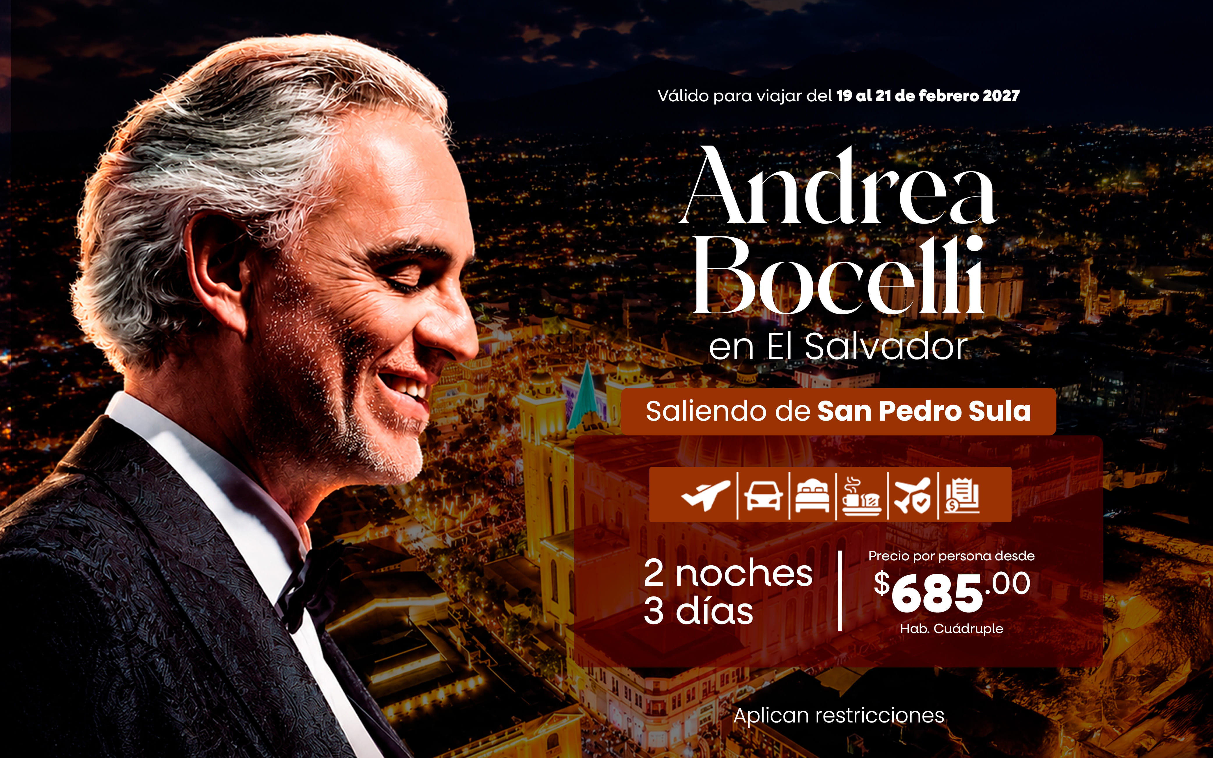 andrea bocelli travel diunsa